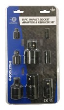 Impact Adaptor And Reducer Set 8 Pieces Black Phosphate - Toolzone