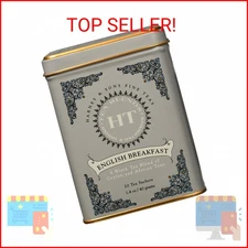 Harney & Sons English Breakfast, 20 Teabags per Pack, (Pack of 4)