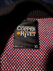 Copper Rivet Men's Racing red Zip-Up Knit Sweater jacket bomber size XL — photo 4