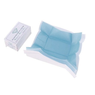 25Pack 80x45mm Diamond Parcel Papers Gemstone White&Blue Jewelry Package Storage