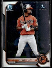2022 Bowman #BCP-27 Darell Hernaiz Chrome Prospects Orioles Baseball Card 2101I