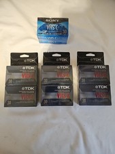 TDK VHS-C Blank Camcorder Tapes Superior High Grade 30 Min Sealed 6-Pack, 2 Sony