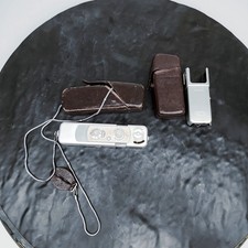 Minox B Subminiature Spy Camera 007 Vintage Flash Original Leather Cases  
