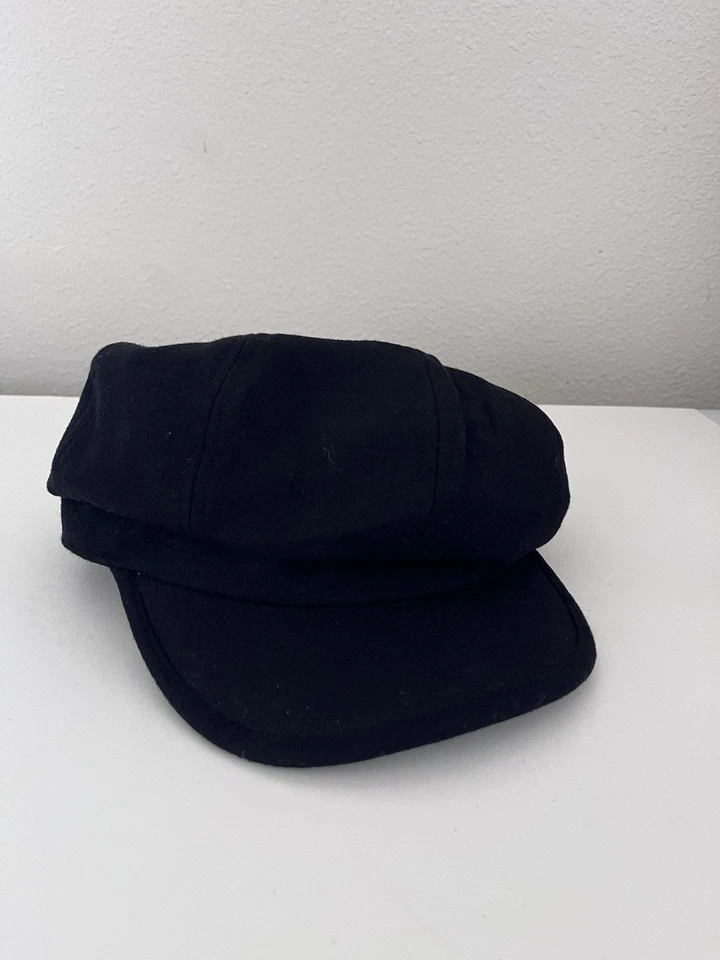 Newsboy Black Wool Hat - Image 1 of 4