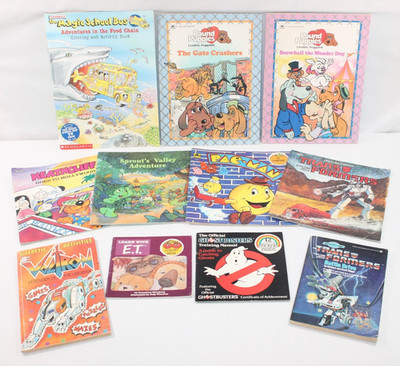 Vtg Lot of 10 Children's Books 80 s (Heathcliff, Transformers, Pound Puppies, +)