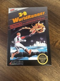 3-D Worldrunner NES Nintendo Complete CIB  W/ Glasses & Ins 5 Screw NM+ box