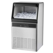 Commercial Ice Maker Machine 120lbs/24H Freestanding Ice Cube Make 55 Ice Cubes