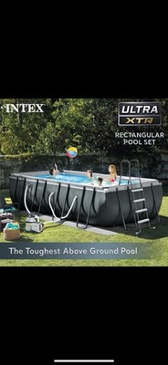 Intex Ultra XTR 24ft x 12ft Rectangular Frame Pool Set 8,403 gal w/ Ladder