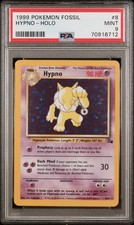 Hypno 8/62 Fossil Holo Unlimited Edition PSA 8