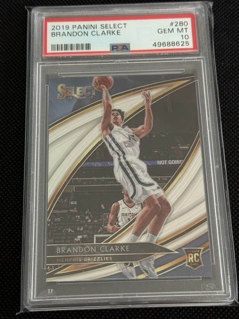 2019-20 Panini Select #280 Brandon Clarke ROOKIE RC Courtside PSA 10
