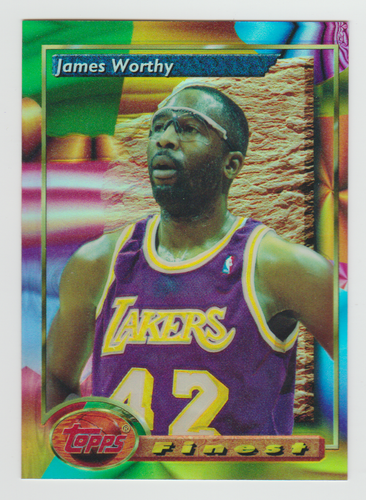 JAMES WORTHY Lakers 1993-94 Topps Finest REFRACTOR #181 Beautiful SP Card HOF