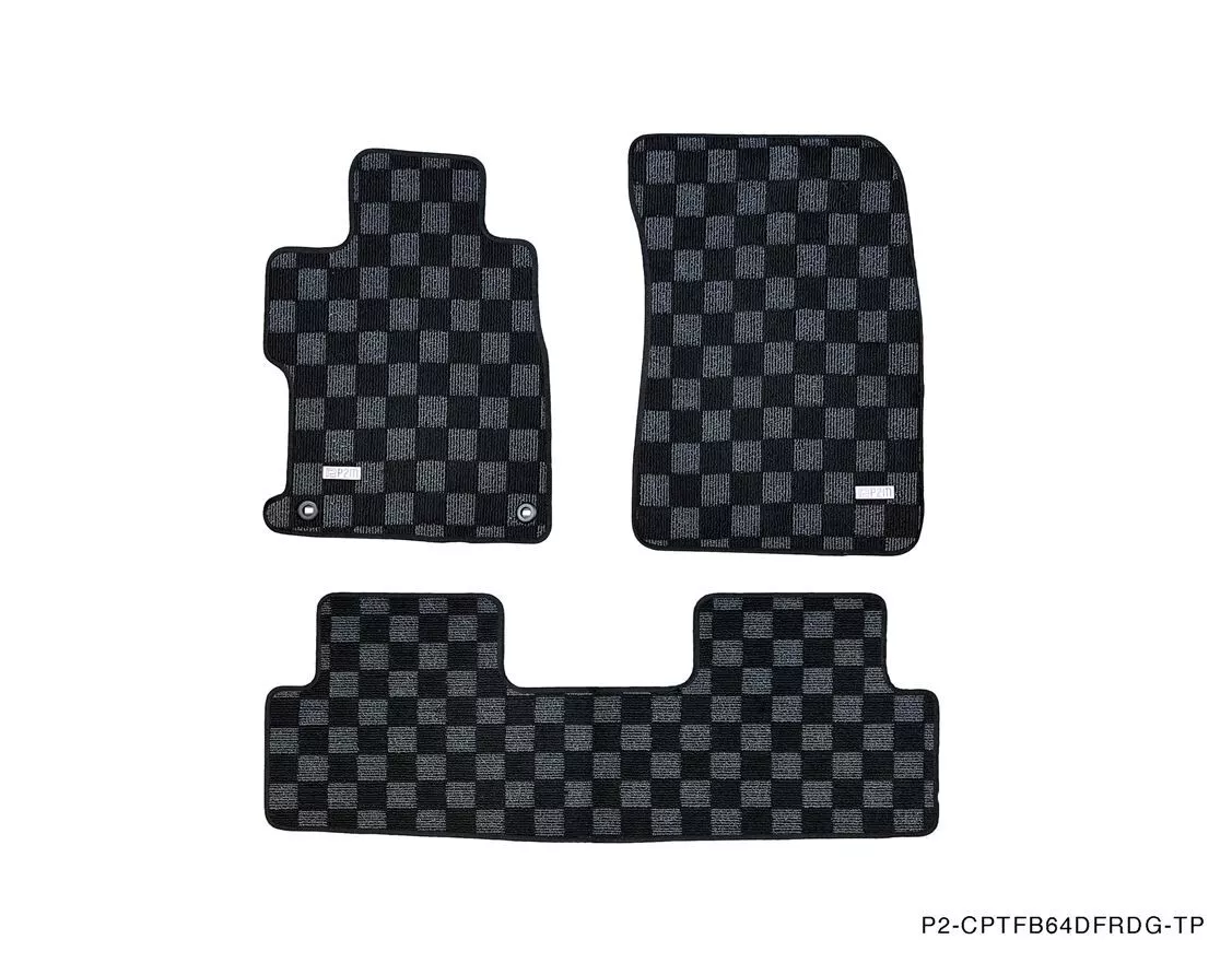 P2M Front Rear Standard Carpet Floor Mats Set for Honda Civic