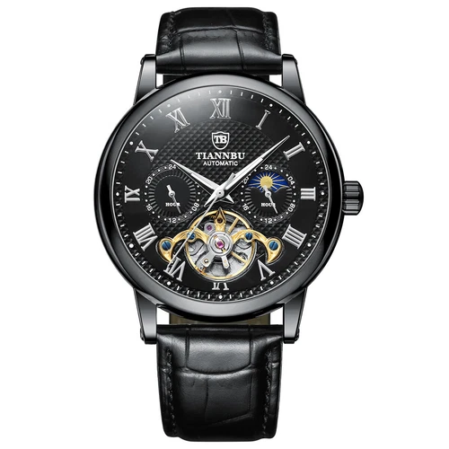 Men's Storm automatic mechanical watch men's belt multifunctional Sun Moon Star - Picture 7 of 28