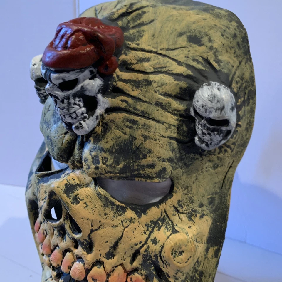 Skull Mask Adult Halloween Costume Accessory Skeleton One Size 3 Small Skulls - Image 4 of 4