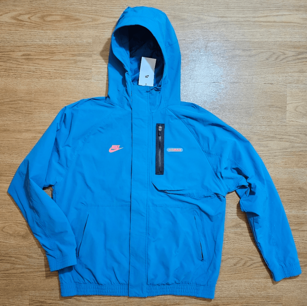 Nike Sportswear Air Max Woven Jacket Large L Blue Black Nike Sportswear Air Max Woven Jacket Large L Blue Black