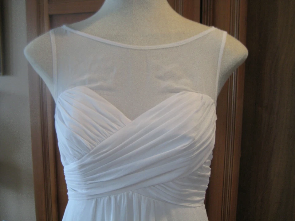 Alfred Angelo Bridal Wedding Formal Gown Women Sz 2 Long White Dress Sleeveless - Image 3 of 4