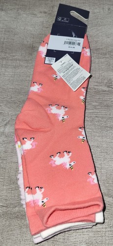 GAP Kids Girl's Unicorn Crew Socks Set of 3 Pairs Size L 3-4 - Picture 4 of 4