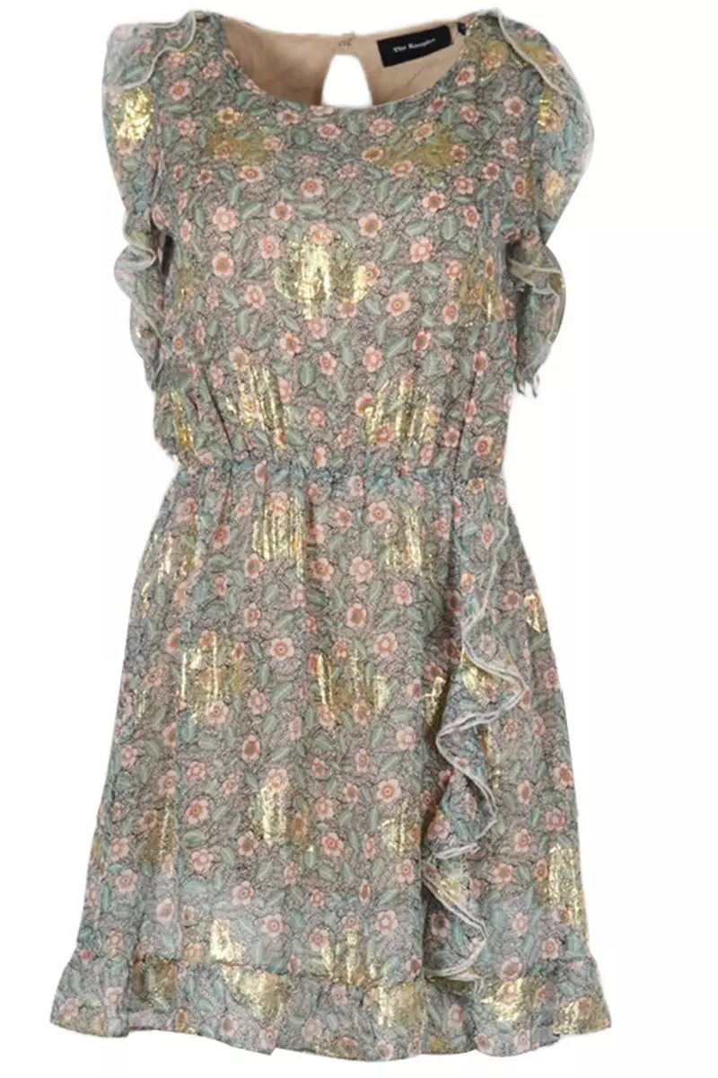 THE KOOPLES FLORAL PRINT SILK MINI DRESS UK 8