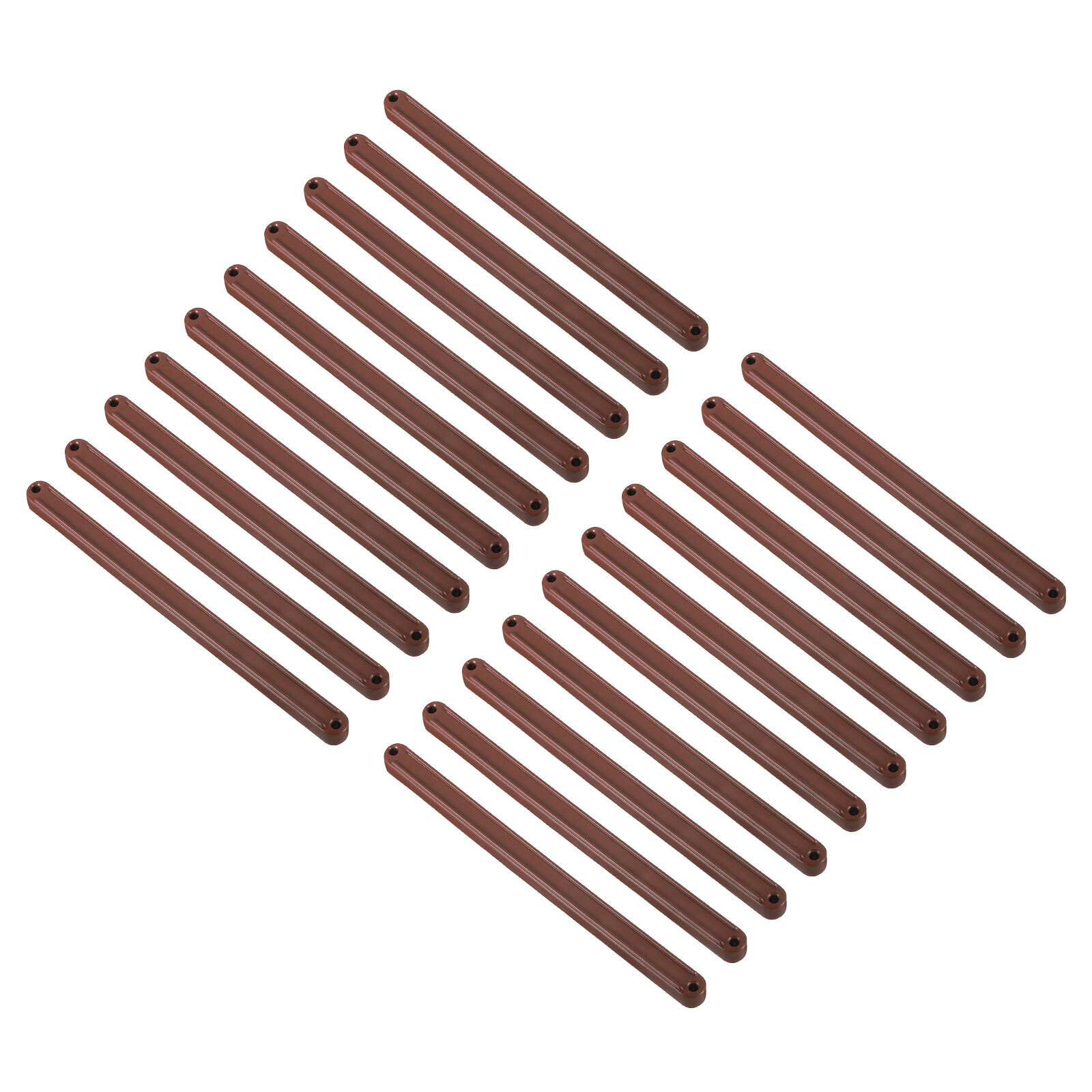 Drawer Slides, 20Pcs 235mm - Plastic Drawer Rails, Grooved Guide Rails (Brown)-image