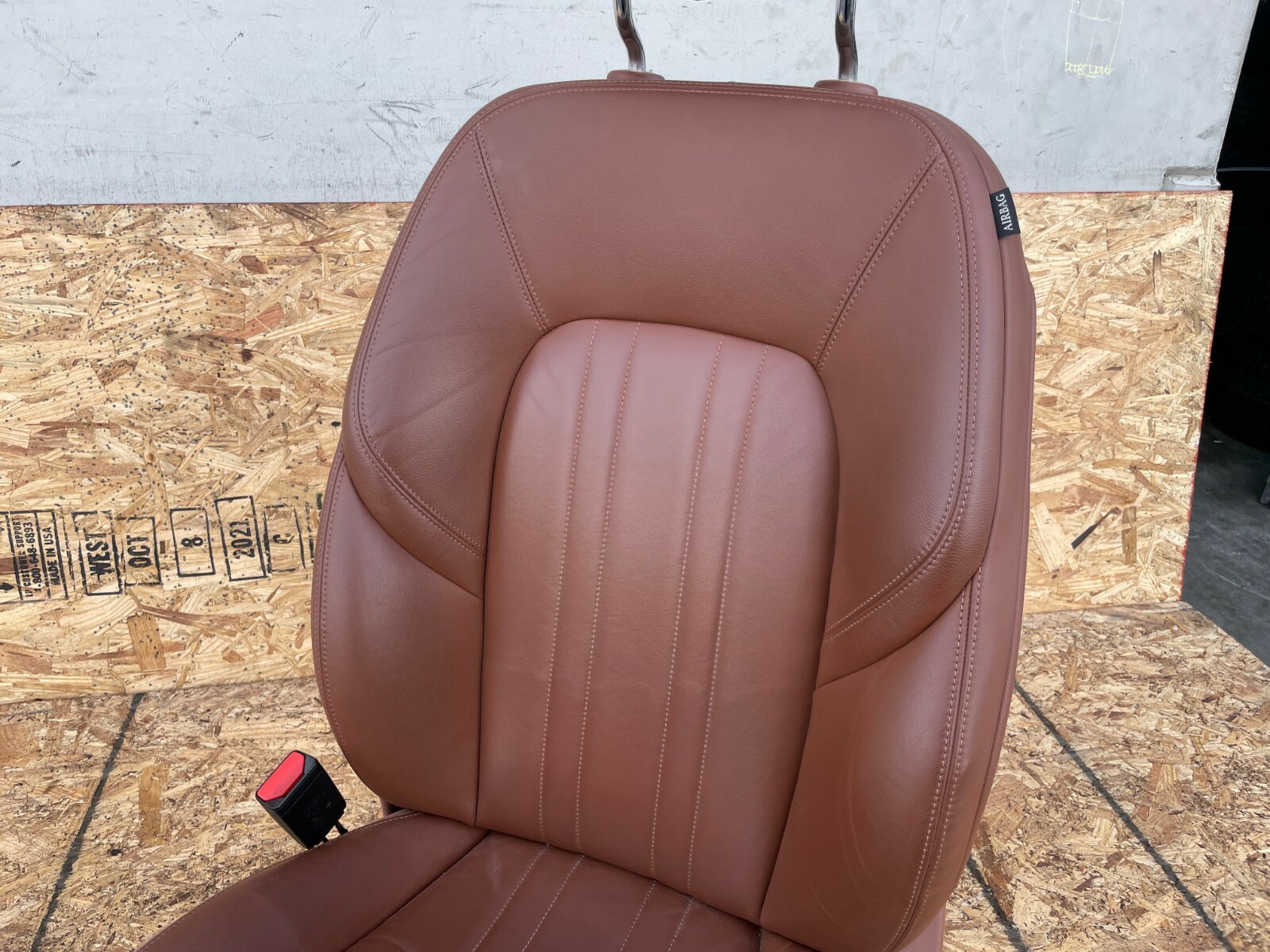 LEFT SIDE SEAT ASSEMBLY COMPLETE BROWN OEM 30K 14-19 MASERATI GHIBLI S 3.0L
