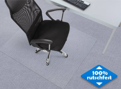 Office Depot rechteckige Stuhlmatte Teppichboden Polymer 120 x 90cm Transparent