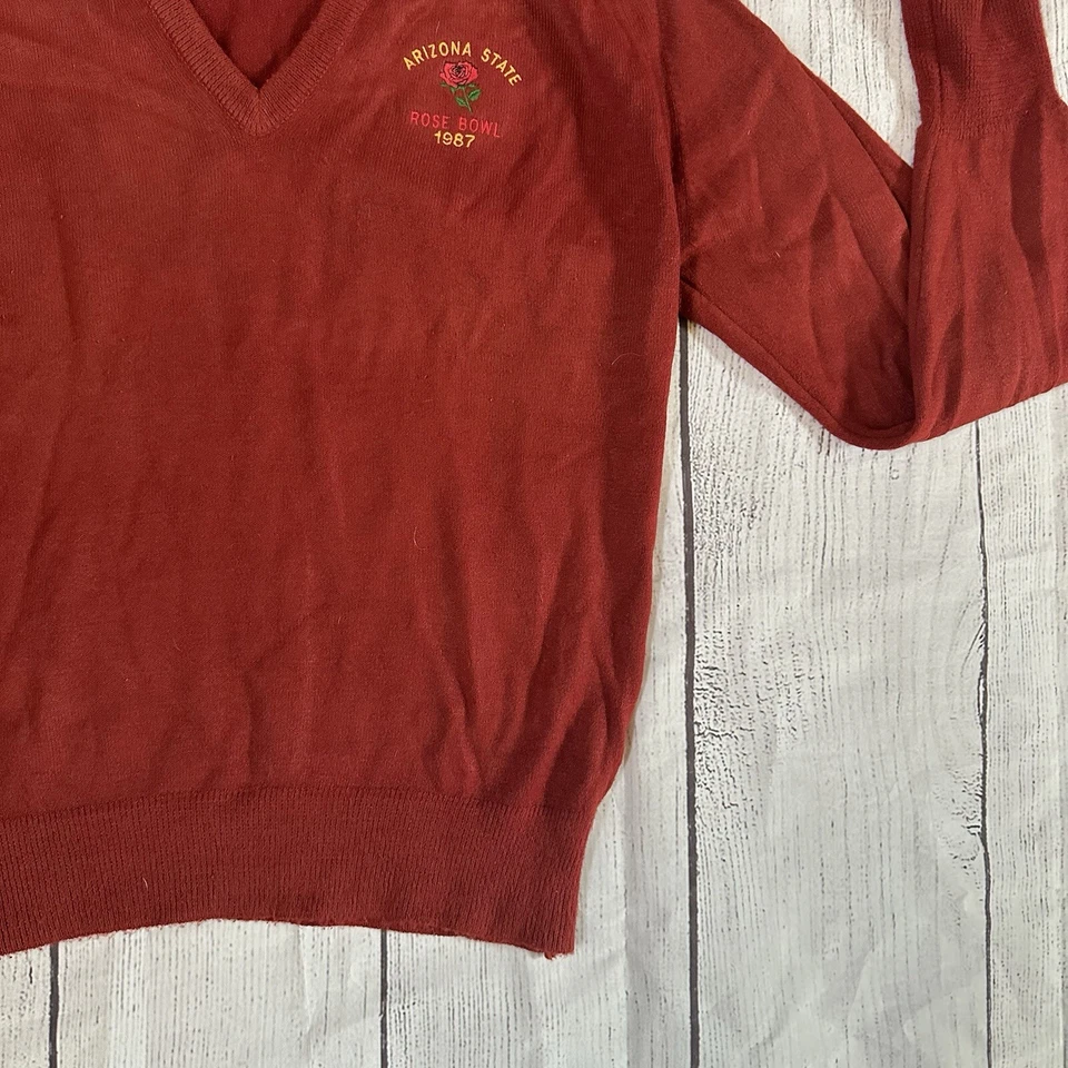 Vintage 1987 Lady Antigua Arizona State University Rose Bowl Sweater READ - Image 2 of 4