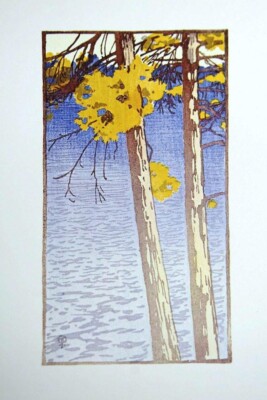 Dying Pines Walter J. Phillips 1927 Woodcut Canadian Landscape Giclée Art Print