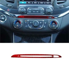 For Chevrolet Impala 2014-2020 Red Carbon Fiber Interior CD Player Cover Trim   