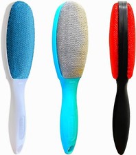 3 Pack 3 Colors Lint Brush For Clothes Furniture Double Sided Pet Hair Remover B