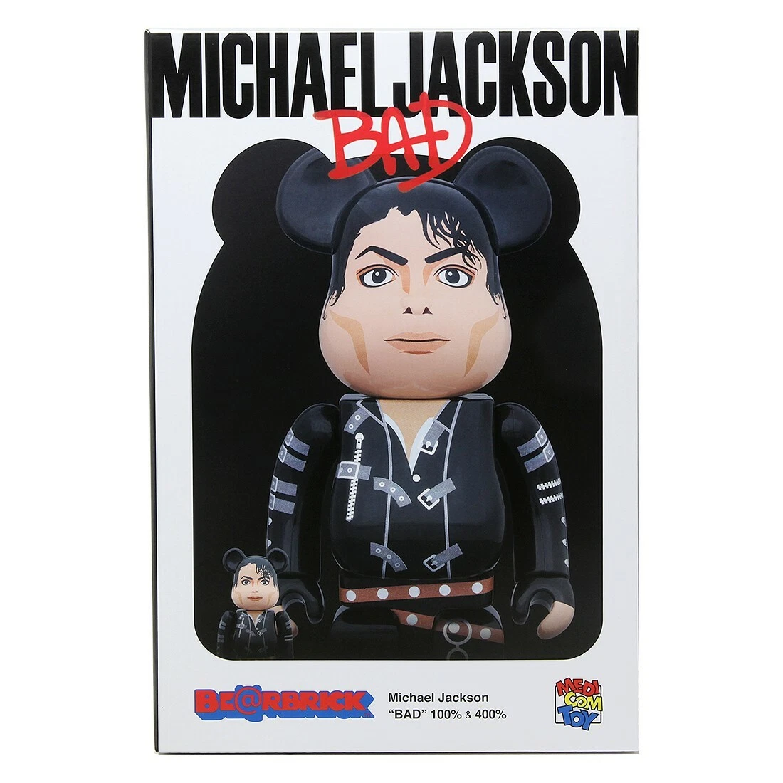 ベアブリック/400%/マイケルジャクソン/限定/BAD/100%/美品/箱付
