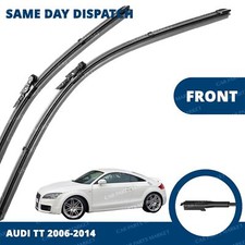 Front Windscreen 22" 21" Flat Aero Wiper Blades Pair for Audi TT 2006-2014