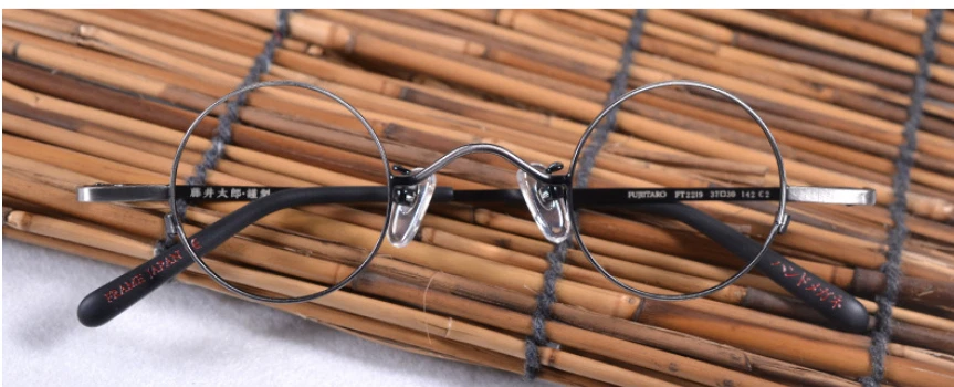 Óculos masculinos redondos pequenos vintage Steve Jobs preto cinza - Imagem 2 de 4