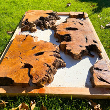 Create An Amazing Live Edge Resin Table With These Olive Wood Burl Pieces