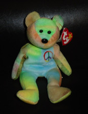 VINTAGE 1996 TY BEANIE BABY "PEACE" BEAR 4TH GENERATION W/TAG