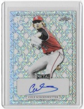 2022 Leaf Proof Silver Mojo 1/1 Autograph #MA-CS3 Cole Schoenwetter /1 Reds RC