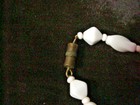Milk Glass Bead Necklace 1930's Strand 26" Long Barrel Clasp Vintage — photo 6