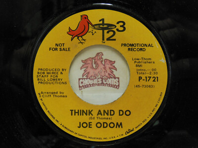 Joe Odom   Think And Do / Let Me Go Gradually, 45 RPM VG+ (16E)