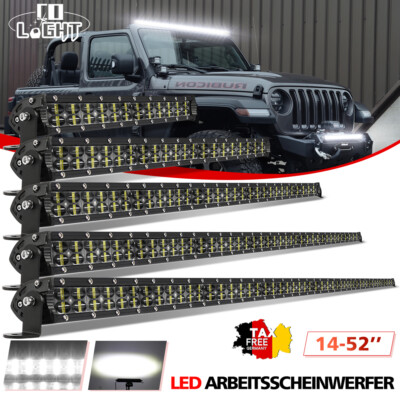 E-Prüf Driving LED Light Bar Spot Licht DRL Offroad Auto Lampe Fernlicht 4x4 12V