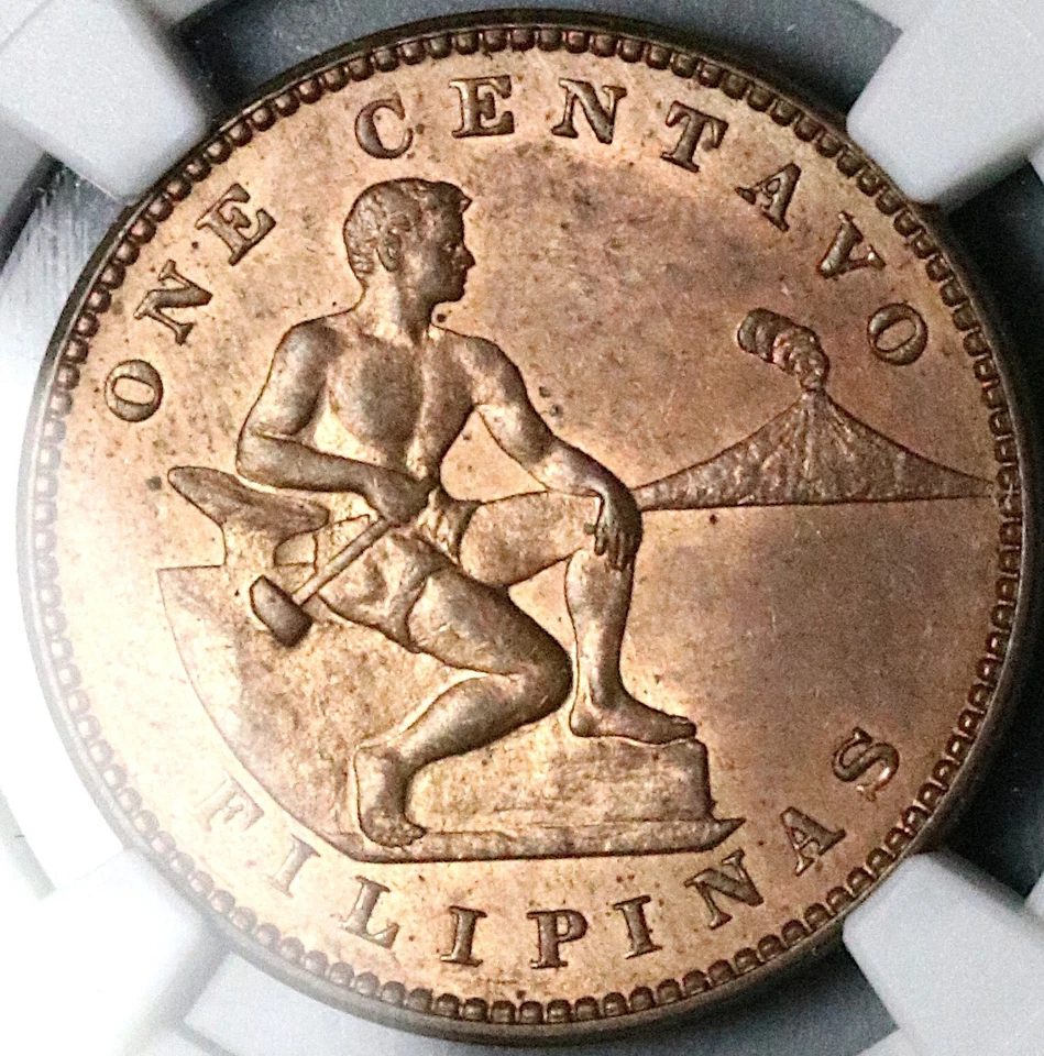 1911-S NGC MS 64 RB Philippines 1 Centavo San Francisco Mint Coin (25061502C) - Image 4 of 4