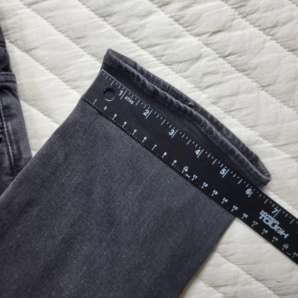 Pantalones de mezclilla Armani Exchange J27 para hombre ajustados desgastados negros de algodón elástico 34x32 Foto 4 de 4