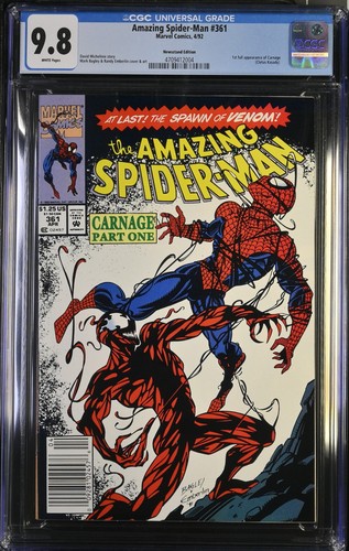 Amazing Spider-Man #361 CGC 9.8 Newsstand! Stunning Book 1st App of Carnage 1992
