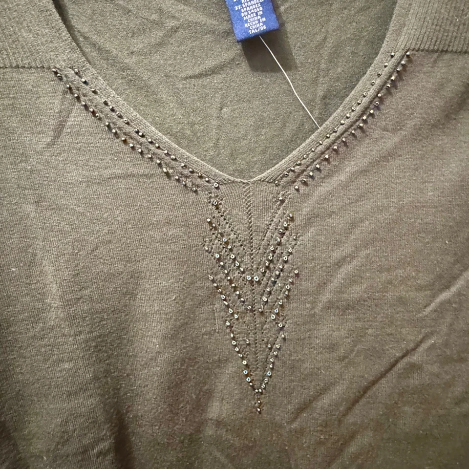 JonesWear Olive Long Sleeve Top, Women's Size XL, NWT - Image 2 of 4