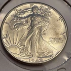 1942 LIBERTY WALKING SILVER HALF HIGH GRADE UNC Frosty White