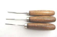 3 Ramelson Bent Veiner Line 60 Degree V Checkering Wood Carving Hand Onesize 