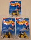 Lot Of 3 Vintage Hot Wheels 1995 #475 Yellow Forklift Truck NIB Die Cast Toy