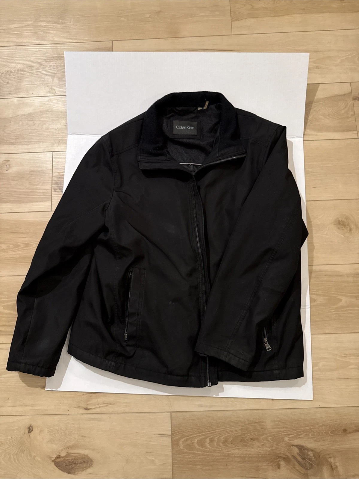 Men's Calvin Klein Size XL Black Jacket Water Resistant Very Nice