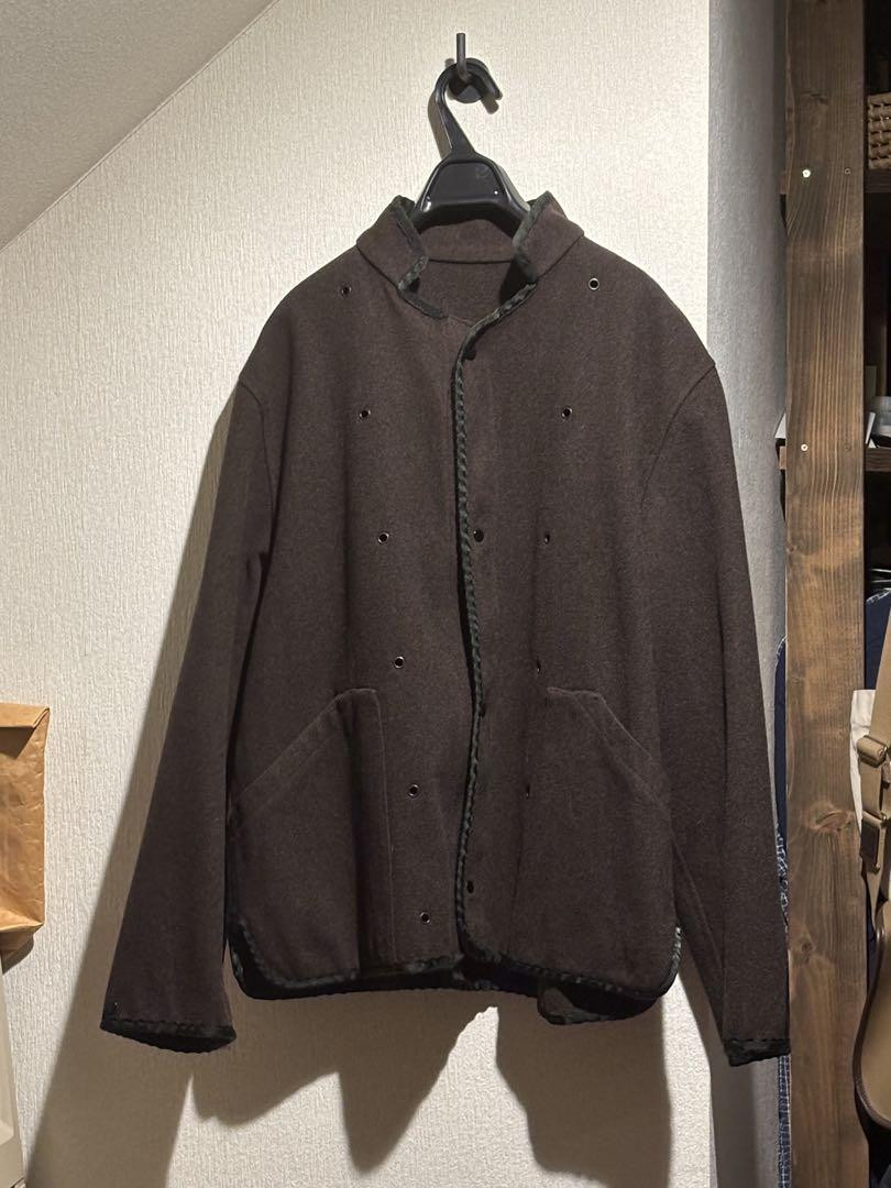 Stone Island 1990s Wool Liner Jacket Brown Size L Short Rare 