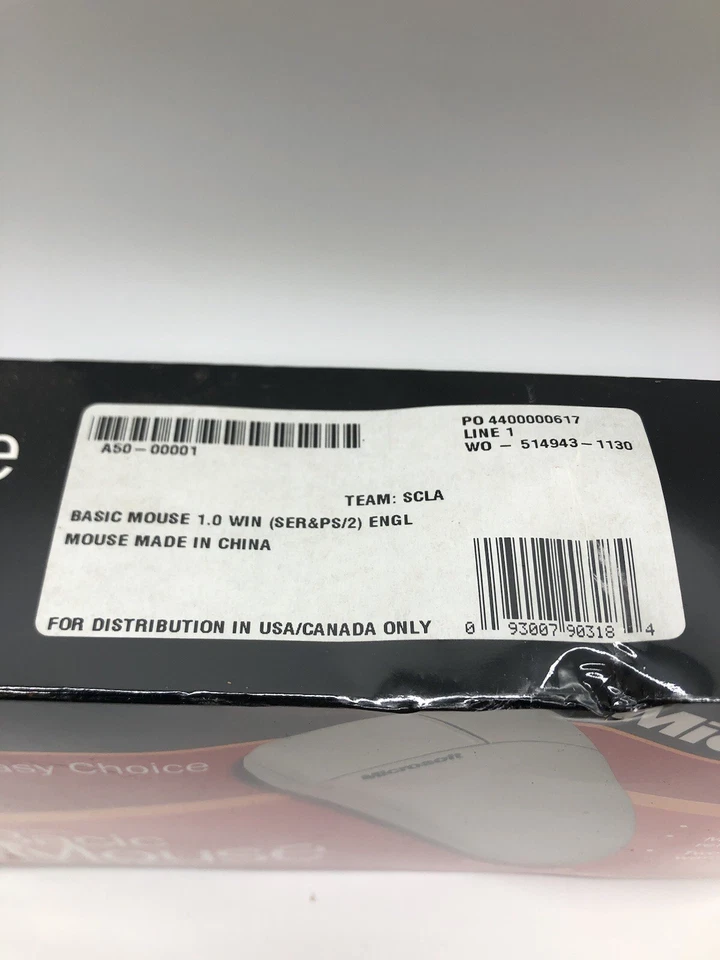 New Microsoft Basic Mouse White Sealed in Box - Image 4 of 4