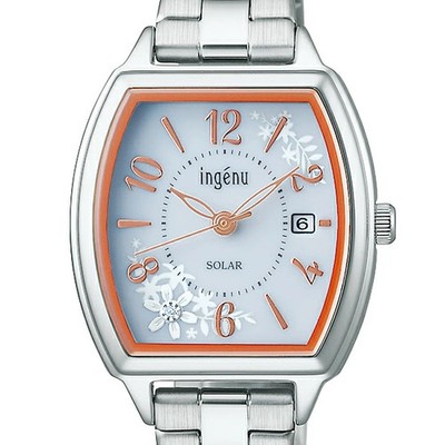 Seiko Alba AHJD437 Ingenu Solar Tonneau Case White Dial Diamond Ladies R80428005