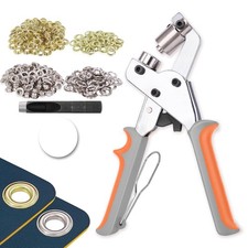 Grommet Tool Kit with 200 Sets 3/8 Inch 10mm Grommets, Heavy Duty Grommet Kit, G
